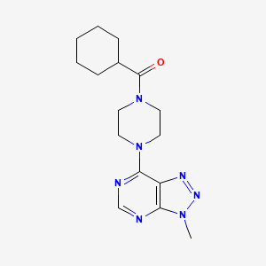 molecular formula C16H23N7O B6533649 1-cyclohexanecarbonyl-4-{3-methyl-3H-[1,2,3]triazolo[4,5-d]pyrimidin-7-yl}piperazine CAS No. 1058232-17-9