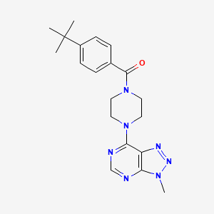 molecular formula C20H25N7O B6533680 1-(4-tert-butylbenzoyl)-4-{3-methyl-3H-[1,2,3]triazolo[4,5-d]pyrimidin-7-yl}piperazine CAS No. 1058232-21-5