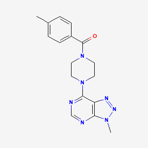 molecular formula C17H19N7O B6533686 1-{3-methyl-3H-[1,2,3]triazolo[4,5-d]pyrimidin-7-yl}-4-(4-methylbenzoyl)piperazine CAS No. 1058496-71-1