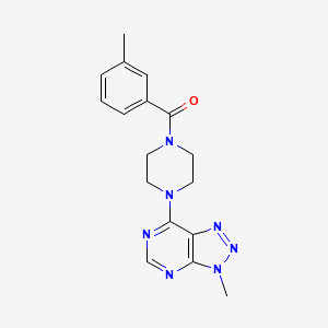 1-{3-methyl-3H-[1,2,3]triazolo[4,5-d]pyrimidin-7-yl}-4-(3-methylbenzoyl)piperazine