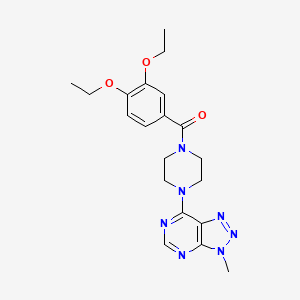molecular formula C20H25N7O3 B6533715 1-(3,4-diethoxybenzoyl)-4-{3-methyl-3H-[1,2,3]triazolo[4,5-d]pyrimidin-7-yl}piperazine CAS No. 1058496-80-2