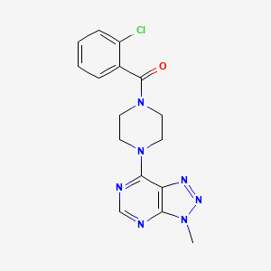 molecular formula C16H16ClN7O B6533725 1-(2-chlorobenzoyl)-4-{3-methyl-3H-[1,2,3]triazolo[4,5-d]pyrimidin-7-yl}piperazine CAS No. 1058239-11-4