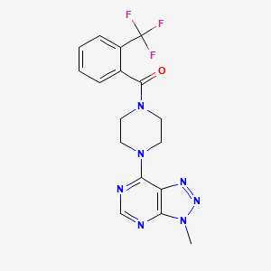 molecular formula C17H16F3N7O B6533735 1-{3-methyl-3H-[1,2,3]triazolo[4,5-d]pyrimidin-7-yl}-4-[2-(trifluoromethyl)benzoyl]piperazine CAS No. 1058232-31-7