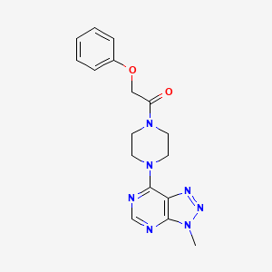 molecular formula C17H19N7O2 B6533750 1-(4-{3-methyl-3H-[1,2,3]triazolo[4,5-d]pyrimidin-7-yl}piperazin-1-yl)-2-phenoxyethan-1-one CAS No. 1058232-34-0