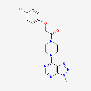molecular formula C17H18ClN7O2 B6533752 2-(4-chlorophenoxy)-1-(4-{3-methyl-3H-[1,2,3]triazolo[4,5-d]pyrimidin-7-yl}piperazin-1-yl)ethan-1-one CAS No. 1060207-82-0