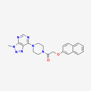 molecular formula C21H21N7O2 B6533764 1-(4-{3-methyl-3H-[1,2,3]triazolo[4,5-d]pyrimidin-7-yl}piperazin-1-yl)-2-(naphthalen-2-yloxy)ethan-1-one CAS No. 1060207-90-0