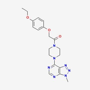 molecular formula C19H23N7O3 B6533776 2-(4-ethoxyphenoxy)-1-(4-{3-methyl-3H-[1,2,3]triazolo[4,5-d]pyrimidin-7-yl}piperazin-1-yl)ethan-1-one CAS No. 1058232-36-2