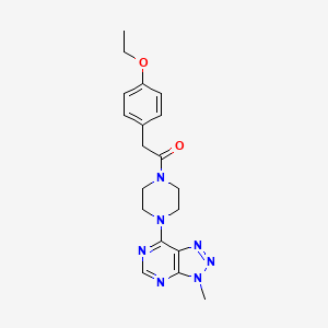 molecular formula C19H23N7O2 B6533796 2-(4-ethoxyphenyl)-1-(4-{3-methyl-3H-[1,2,3]triazolo[4,5-d]pyrimidin-7-yl}piperazin-1-yl)ethan-1-one CAS No. 1058497-10-1