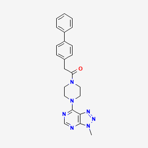 2-{[1,1'-biphenyl]-4-yl}-1-(4-{3-methyl-3H-[1,2,3]triazolo[4,5-d]pyrimidin-7-yl}piperazin-1-yl)ethan-1-one