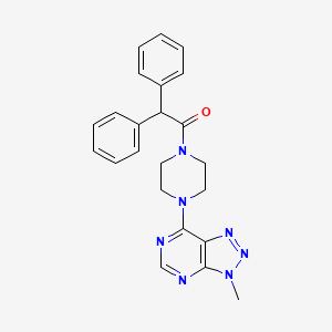 molecular formula C23H23N7O B6533821 1-(4-{3-methyl-3H-[1,2,3]triazolo[4,5-d]pyrimidin-7-yl}piperazin-1-yl)-2,2-diphenylethan-1-one CAS No. 1060208-30-1