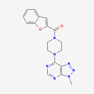 molecular formula C18H17N7O2 B6533849 1-(1-benzofuran-2-carbonyl)-4-{3-methyl-3H-[1,2,3]triazolo[4,5-d]pyrimidin-7-yl}piperazine CAS No. 1060208-62-9