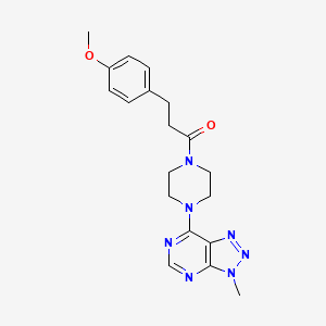 molecular formula C19H23N7O2 B6533866 3-(4-methoxyphenyl)-1-(4-{3-methyl-3H-[1,2,3]triazolo[4,5-d]pyrimidin-7-yl}piperazin-1-yl)propan-1-one CAS No. 1058232-50-0