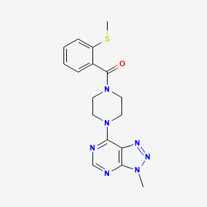 1-{3-methyl-3H-[1,2,3]triazolo[4,5-d]pyrimidin-7-yl}-4-[2-(methylsulfanyl)benzoyl]piperazine