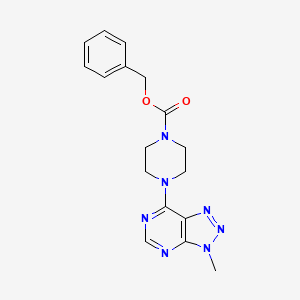 benzyl 4-{3-methyl-3H-[1,2,3]triazolo[4,5-d]pyrimidin-7-yl}piperazine-1-carboxylate