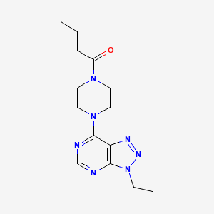 molecular formula C14H21N7O B6533891 1-(4-{3-ethyl-3H-[1,2,3]triazolo[4,5-d]pyrimidin-7-yl}piperazin-1-yl)butan-1-one CAS No. 1058232-53-3