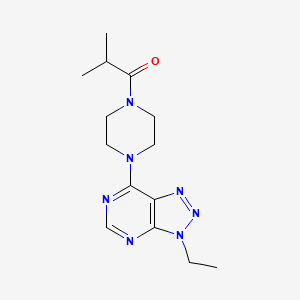 molecular formula C14H21N7O B6533900 1-(4-{3-ethyl-3H-[1,2,3]triazolo[4,5-d]pyrimidin-7-yl}piperazin-1-yl)-2-methylpropan-1-one CAS No. 1058239-38-5