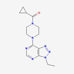 molecular formula C14H19N7O B6533912 1-cyclopropanecarbonyl-4-{3-ethyl-3H-[1,2,3]triazolo[4,5-d]pyrimidin-7-yl}piperazine CAS No. 1058497-43-0