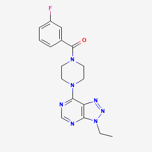 1-{3-ethyl-3H-[1,2,3]triazolo[4,5-d]pyrimidin-7-yl}-4-(3-fluorobenzoyl)piperazine