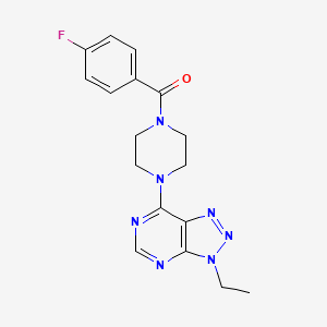 molecular formula C17H18FN7O B6533939 1-{3-ethyl-3H-[1,2,3]triazolo[4,5-d]pyrimidin-7-yl}-4-(4-fluorobenzoyl)piperazine CAS No. 1058232-64-6
