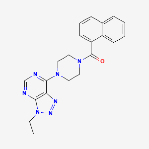 molecular formula C21H21N7O B6533941 1-{3-ethyl-3H-[1,2,3]triazolo[4,5-d]pyrimidin-7-yl}-4-(naphthalene-1-carbonyl)piperazine CAS No. 1070861-42-5
