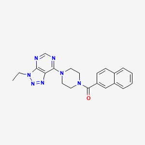 1-{3-ethyl-3H-[1,2,3]triazolo[4,5-d]pyrimidin-7-yl}-4-(naphthalene-2-carbonyl)piperazine