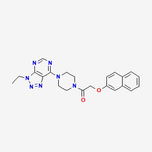 molecular formula C22H23N7O2 B6533958 1-(4-{3-ethyl-3H-[1,2,3]triazolo[4,5-d]pyrimidin-7-yl}piperazin-1-yl)-2-(naphthalen-2-yloxy)ethan-1-one CAS No. 1058455-94-9