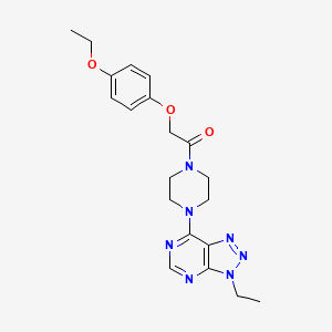 molecular formula C20H25N7O3 B6533964 2-(4-ethoxyphenoxy)-1-(4-{3-ethyl-3H-[1,2,3]triazolo[4,5-d]pyrimidin-7-yl}piperazin-1-yl)ethan-1-one CAS No. 1070861-46-9