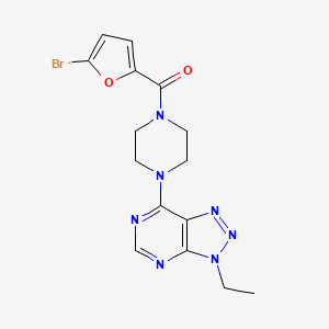 molecular formula C15H16BrN7O2 B6533988 1-(5-bromofuran-2-carbonyl)-4-{3-ethyl-3H-[1,2,3]triazolo[4,5-d]pyrimidin-7-yl}piperazine CAS No. 1058456-08-8