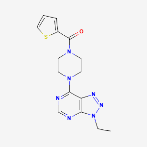 molecular formula C15H17N7OS B6533995 1-{3-ethyl-3H-[1,2,3]triazolo[4,5-d]pyrimidin-7-yl}-4-(thiophene-2-carbonyl)piperazine CAS No. 1058205-08-5
