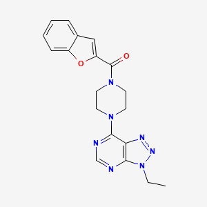 molecular formula C19H19N7O2 B6534010 1-(1-benzofuran-2-carbonyl)-4-{3-ethyl-3H-[1,2,3]triazolo[4,5-d]pyrimidin-7-yl}piperazine CAS No. 1058456-10-2