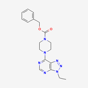 molecular formula C18H21N7O2 B6534022 benzyl 4-{3-ethyl-3H-[1,2,3]triazolo[4,5-d]pyrimidin-7-yl}piperazine-1-carboxylate CAS No. 1058386-79-0