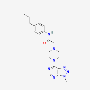 molecular formula C21H28N8O B6534029 N-(4-butylphenyl)-2-(4-{3-methyl-3H-[1,2,3]triazolo[4,5-d]pyrimidin-7-yl}piperazin-1-yl)acetamide CAS No. 1058456-37-3