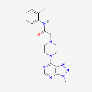molecular formula C17H19FN8O B6534033 N-(2-fluorophenyl)-2-(4-{3-methyl-3H-[1,2,3]triazolo[4,5-d]pyrimidin-7-yl}piperazin-1-yl)acetamide CAS No. 1070861-68-5