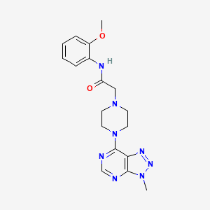 molecular formula C18H22N8O2 B6534041 N-(2-methoxyphenyl)-2-(4-{3-methyl-3H-[1,2,3]triazolo[4,5-d]pyrimidin-7-yl}piperazin-1-yl)acetamide CAS No. 1058205-26-7
