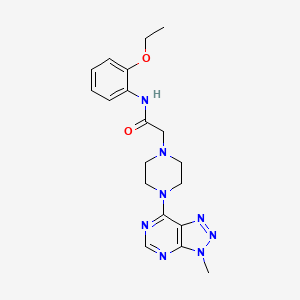 molecular formula C19H24N8O2 B6534045 N-(2-ethoxyphenyl)-2-(4-{3-methyl-3H-[1,2,3]triazolo[4,5-d]pyrimidin-7-yl}piperazin-1-yl)acetamide CAS No. 1058386-99-4