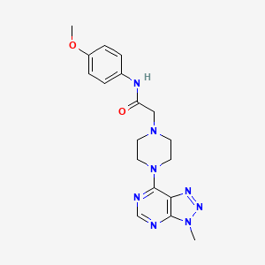 molecular formula C18H22N8O2 B6534055 N-(4-methoxyphenyl)-2-(4-{3-methyl-3H-[1,2,3]triazolo[4,5-d]pyrimidin-7-yl}piperazin-1-yl)acetamide CAS No. 1070861-71-0