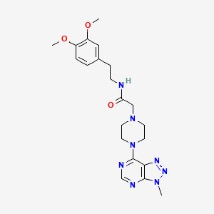 molecular formula C21H28N8O3 B6534082 N-[2-(3,4-dimethoxyphenyl)ethyl]-2-(4-{3-methyl-3H-[1,2,3]triazolo[4,5-d]pyrimidin-7-yl}piperazin-1-yl)acetamide CAS No. 1058456-60-2