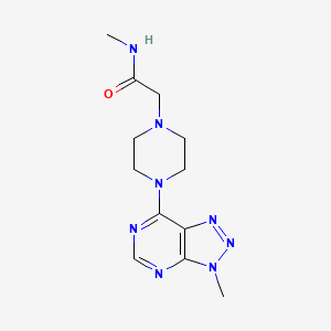 molecular formula C12H18N8O B6534087 N-methyl-2-(4-{3-methyl-3H-[1,2,3]triazolo[4,5-d]pyrimidin-7-yl}piperazin-1-yl)acetamide CAS No. 1058456-61-3