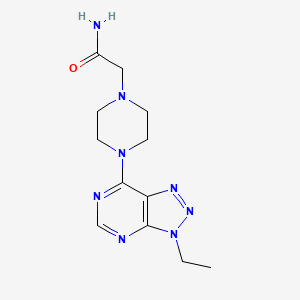 molecular formula C12H18N8O B6534113 2-(4-{3-ethyl-3H-[1,2,3]triazolo[4,5-d]pyrimidin-7-yl}piperazin-1-yl)acetamide CAS No. 1070861-86-7