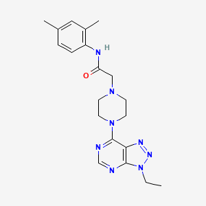 molecular formula C20H26N8O B6534120 N-(2,4-dimethylphenyl)-2-(4-{3-ethyl-3H-[1,2,3]triazolo[4,5-d]pyrimidin-7-yl}piperazin-1-yl)acetamide CAS No. 1070861-88-9