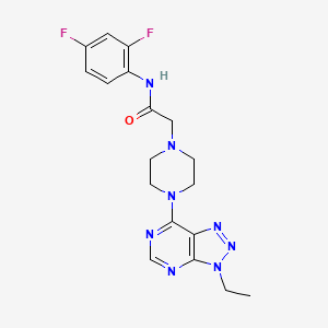 molecular formula C18H20F2N8O B6534123 N-(2,4-difluorophenyl)-2-(4-{3-ethyl-3H-[1,2,3]triazolo[4,5-d]pyrimidin-7-yl}piperazin-1-yl)acetamide CAS No. 1058205-46-1