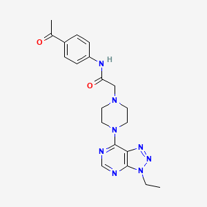 molecular formula C20H24N8O2 B6534135 N-(4-acetylphenyl)-2-(4-{3-ethyl-3H-[1,2,3]triazolo[4,5-d]pyrimidin-7-yl}piperazin-1-yl)acetamide CAS No. 1058205-52-9