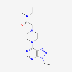 N,N-diethyl-2-(4-{3-ethyl-3H-[1,2,3]triazolo[4,5-d]pyrimidin-7-yl}piperazin-1-yl)acetamide