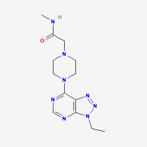 molecular formula C13H20N8O B6534159 2-(4-{3-ethyl-3H-[1,2,3]triazolo[4,5-d]pyrimidin-7-yl}piperazin-1-yl)-N-methylacetamide CAS No. 1058387-57-7