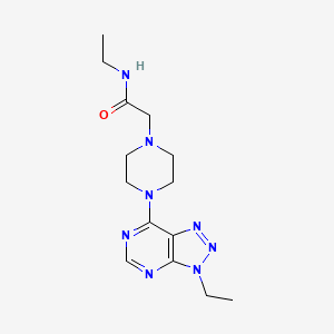 molecular formula C14H22N8O B6534163 N-ethyl-2-(4-{3-ethyl-3H-[1,2,3]triazolo[4,5-d]pyrimidin-7-yl}piperazin-1-yl)acetamide CAS No. 1070862-04-2