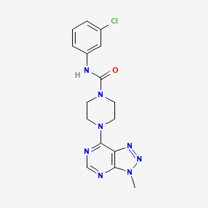 N-(3-chlorophenyl)-4-{3-methyl-3H-[1,2,3]triazolo[4,5-d]pyrimidin-7-yl}piperazine-1-carboxamide