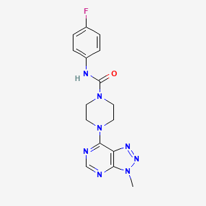 molecular formula C16H17FN8O B6534177 N-(4-fluorophenyl)-4-{3-methyl-3H-[1,2,3]triazolo[4,5-d]pyrimidin-7-yl}piperazine-1-carboxamide CAS No. 1058388-05-8