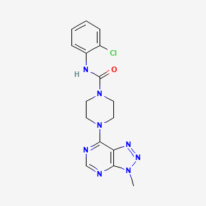 molecular formula C16H17ClN8O B6534227 N-(2-chlorophenyl)-4-{3-methyl-3H-[1,2,3]triazolo[4,5-d]pyrimidin-7-yl}piperazine-1-carboxamide CAS No. 1058205-86-9