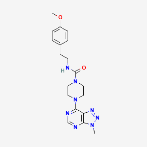 molecular formula C19H24N8O2 B6534233 N-[2-(4-methoxyphenyl)ethyl]-4-{3-methyl-3H-[1,2,3]triazolo[4,5-d]pyrimidin-7-yl}piperazine-1-carboxamide CAS No. 1058388-15-0