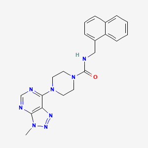 molecular formula C21H22N8O B6534238 4-{3-methyl-3H-[1,2,3]triazolo[4,5-d]pyrimidin-7-yl}-N-[(naphthalen-1-yl)methyl]piperazine-1-carboxamide CAS No. 1070862-31-5